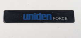 NOS Uniden Force Radio Replacement Name Label Plate JDPA480523Z - $10.88