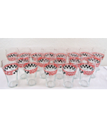 Lot of New 18 Coca-Cola Checkered Bell Soda Glasses Indiana Glass 1996  - $1,257.41 MXN