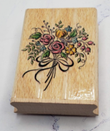 Rose Floral Bouquet StampCraft Wood Mounted Rubber Stamp 440H24 - $6.92