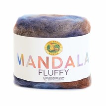 Lion Brand For Joann.com Yarn Mandala Fluffy DEMPS, Blue Dempsey - £8.67 GBP