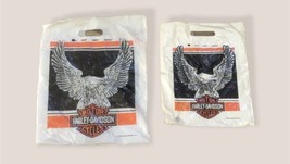 Harley-Davidson Motorcycles 1991 Vintage Plastic Store Bags Set of 2 Sma... - $11.44