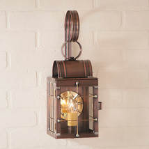 Single Wall Lantern in Antique Copper USA Handcrafted Outdoor Lighting - £195.74 GBP
