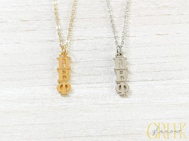 Pi Beta Phi Sorority Greek Lavalier Drop Necklace (Pi Phi, ΠΒΦ) - $174.31 MXN