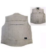 Harley Davidson Vest Womens XS Denim Sand Colored Vtg Button Jacket Vest... - €42,95 EUR