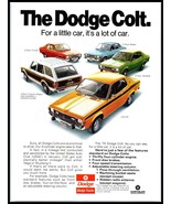 1974 Magazine Car Print Ad - DODGE, &quot;Colt&quot; GT, Coupe, Wagon, Sedan, Hard... - £7.39 GBP