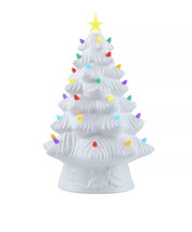 Mr. Christmas 16” LED Retro Nostalgic Ceramic Christmas Tree White  Light Up NIB - $44.97