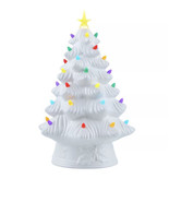 Mr. Christmas 16” LED Retro Nostalgic Ceramic Christmas Tree White  Ligh... - $44.97