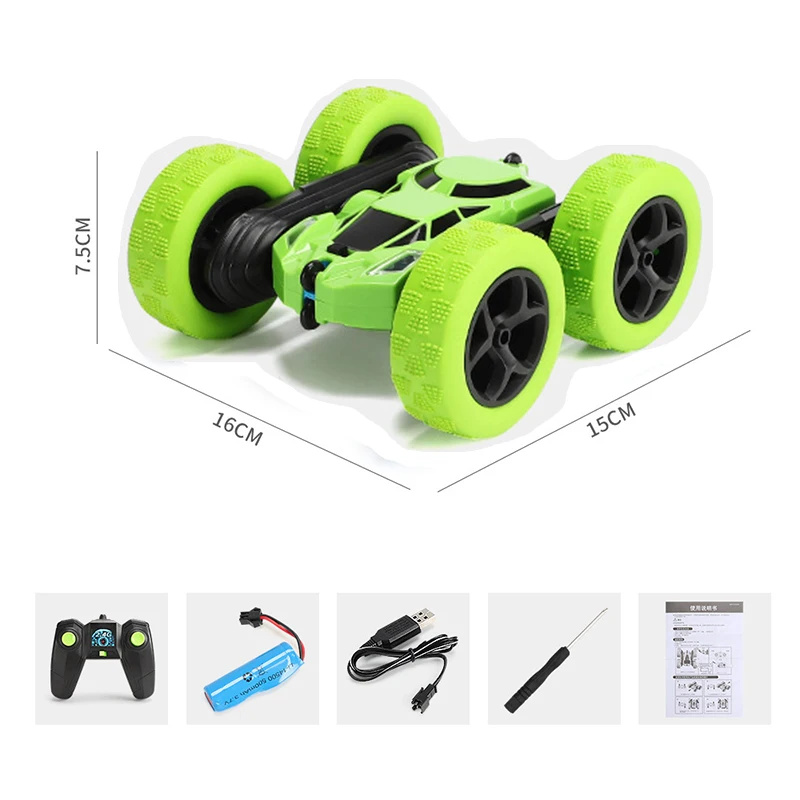 Remote Control Car Double Sided 360Rotating 4WD RC Cars with Headlights 2.4GHz E - £259.81 GBP