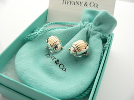 Tiffany &amp; Co Scarab Earrings Silver 18K Gold Bug Beetle Love Gift Pouch Box Art - £1,441.70 GBP
