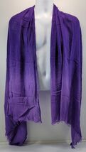 L) Express Woman Fringed Rayon Purple Scarf 32" x 65" - $9.89