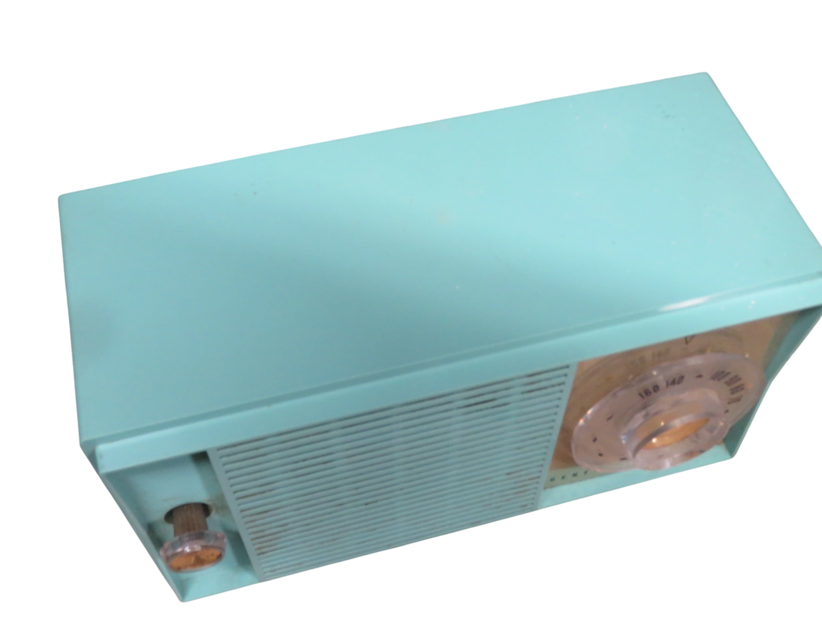 Turquoise 1959 General Electric Model T129 AM Vintage Radio Mid Century Item image 4