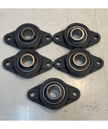 5 Qty of PEER 2-Bolt Flange FT206 Insert Bearing FH206-18 | 28mm Bore (5... - $99.99