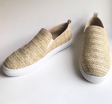 NICOLE MILLER New York Tonnille Woven Straw Slip-On Sneakers (Size 8.5) - £24.01 GBP