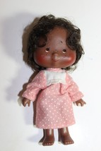 Vintage Rare African American Greeting 5-1/4&quot; tall Strawberry Shortcake doll - £12.58 GBP