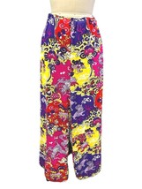 Retro 60s Op-Art Psychedelic Cropped Wide Leg Pants Mod High Waist Women... - £129.45 GBP