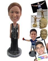 Personalized Bobblehead Gorgeous Bridesmaid Wearing Eye Catching Gown - Wedding  - £72.74 GBP