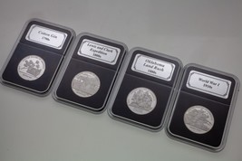 Danbury Mint American History 1/2 Oz. Silver Medallions Lot of 4 in Cases - $107.91