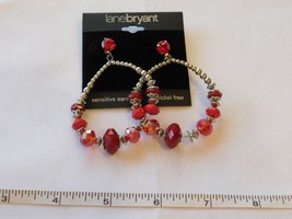Lane Bryant Ladies Women&#39;s 1 pair Earrings Silver Tone 95472410 Onesz NEW NOS - £10.27 GBP