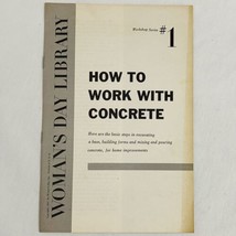 How To Work With Concrete Vintage 1950&#39;s Booklet Womans Day Library Work... - £7.44 GBP