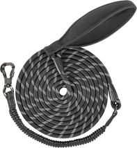 Dog Long Leash, 15FT/3/8&quot; Reflective Leash with Swivel Lockable Hook - £15.45 GBP