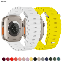 Silicone Sport Wavy Bracelet Strap for Apple Watch Band 38-49mm SE 8 7 6... - $10.85