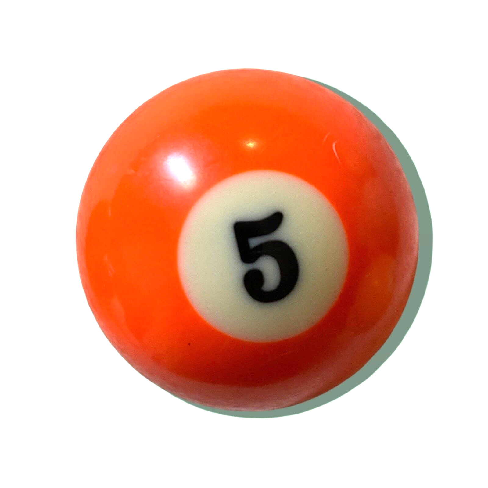 5 Five Pool Billiard Ball #5 2.25&quot; Orange 2 1/4&quot; Standard Size Vintage - $13.47