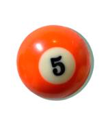 5 Five Pool Billiard Ball #5 2.25&quot; Orange 2 1/4&quot; Standard Size Vintage - $13.47
