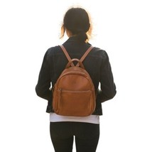Il Bisonte Saddle Brown Leather Backpack  - $321.75