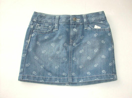 Old Navy Girls Skirts Blue Jean with Flowers Sizes XSmall 5 and Small 6-... - $12.99