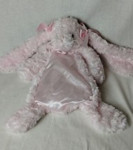 Bearington Baby Cottontail Bunny Pacifier Pet Pink Plush Animal Lovey 15 inches - £11.93 GBP