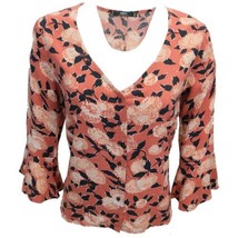 OBEY Women&#39;s Dahlias Deep V-Neck L/S Shirt (S04) Size S - £7.24 GBP