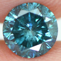 Round Shape Diamond Fancy Blue Color Loose Real SI2 Enhanced Polished 0.68 Carat - £380.92 GBP