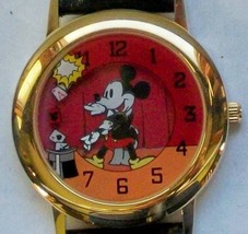 New Disney Limited Edition Mickey Mouse Watch! Magician Watch! Animated Disk! 25 - £132.53 GBP