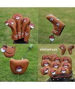 Golf Driver Fairway Wood Hybrid Iron Putter Head Cover Red Hat Fisherman... - $366.37 MXN+