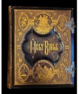 1872 George V Jones Family Holy Bible Victorian Leather Silver Tone Clas... - $3,442.51 CAD