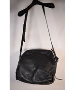 Handmade Querida Womens Black Leather Crossbody Hobo Bag Purse - $108.66 CAD
