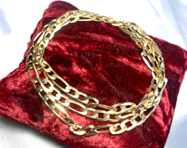10K Yellow Gold Figaro Chain Necklace 24.5&quot; Long Fine Jewelry 16.89g - £784.50 GBP