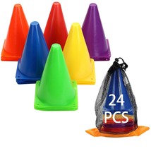 Training Plastic Traffic Cones Set - Indoor Outdoor And Festive Events Agility C - £34.55 GBP