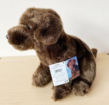 Chocolate Labrador, gift wrapped or not with or not engraved tag cuddly toy dog - $40.00+