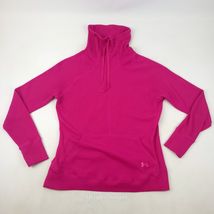Under Armour Semi Fitted Cold Gear Pullover Women's Large Hot Pink Long ... - $21.99