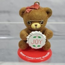 Vintage 80s Christmas Ornament Grandma Joy Teddy Bear Enesco  - £9.27 GBP