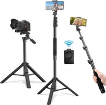 64&quot; Phone Tripod &amp; Selfie Stick, Extendable Cell Phone Tripod Stand - £11.59 GBP