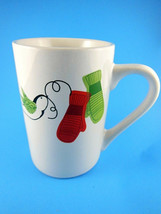 Starbucks Christmas Holiday Mug Cup White with Green &amp; Red Mittens 10 oz  2011 - £6.22 GBP