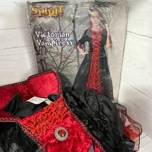 Spirit Victorian Vampiress Halloween Cosplay Costume Girls L 12 To 14 Black Red - £39.90 GBP