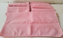 Beautiful Vintage Pastel Pink Linen Napkins Set of 8 Square Dining 16.75... - £25.43 GBP