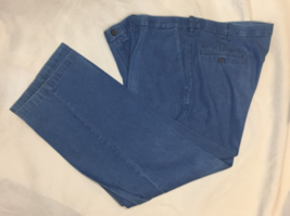 Haggar Jeans Mens Blue Denim Classic Adjustable Waist Retro ACTUAL 42x29 - £10.84 GBP