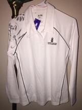 NWT WOMEN&#39;S ADIDAS GOLF CLIMALITE L/S POLO RITZ-CARLTON GOLF CLUB SZ MEDIUM - $45.53