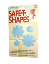 Vintage Compac Safe T Shapes NonSlip Bath Tub Appliques 12 Stickers Blue... - $12.00