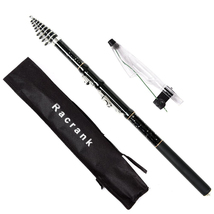 Racrank Portable Lightweight Fishing poles Carbon Fiber Telescopic Fishi... - $10.99+