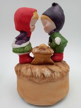 1980&#39;s Vintage Bisque Children With Baby Revolving Music Box Made In Taiwan - £9.75 GBP